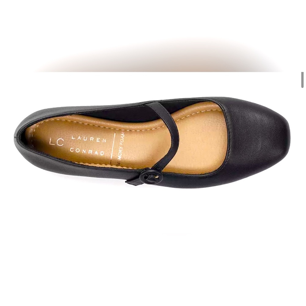 LC Lauren Conrad Black Mary Jane Flats